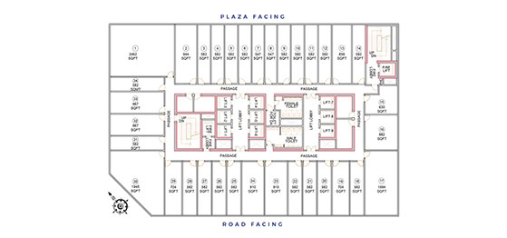 Cyberthum by Bhutani Infra Retail Floor Plan 